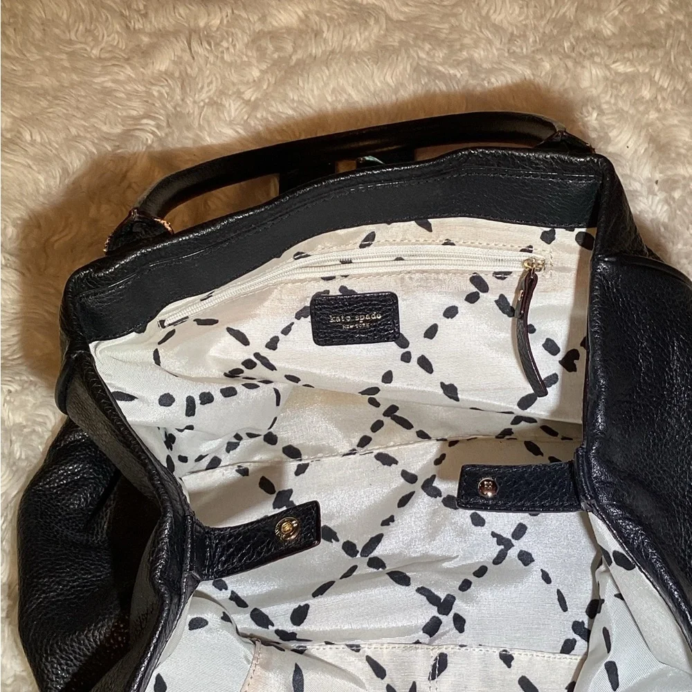 Kate Spade black leather shoulder bag